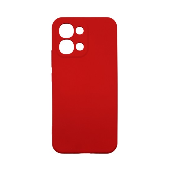 Capa de Silicone com Moldura de Câmera para Oppo A6 Pro 5G Vermelho